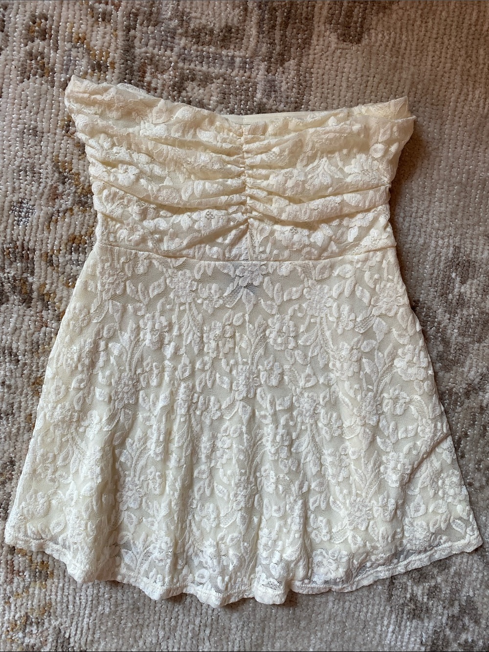 Moda International Ivory Lace Strapless Camisole